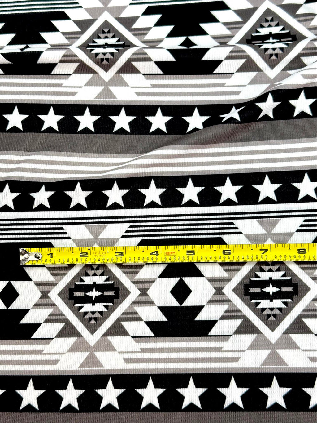 (SWEATER KNIT/ OAKLEY) BLACK, WHITE, AND CHARCOAL WESTERN STAR PATTERN (1)
