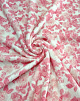 (GUAPO KNIT) PRETTY PINK FLORAL ON OFF WHITE