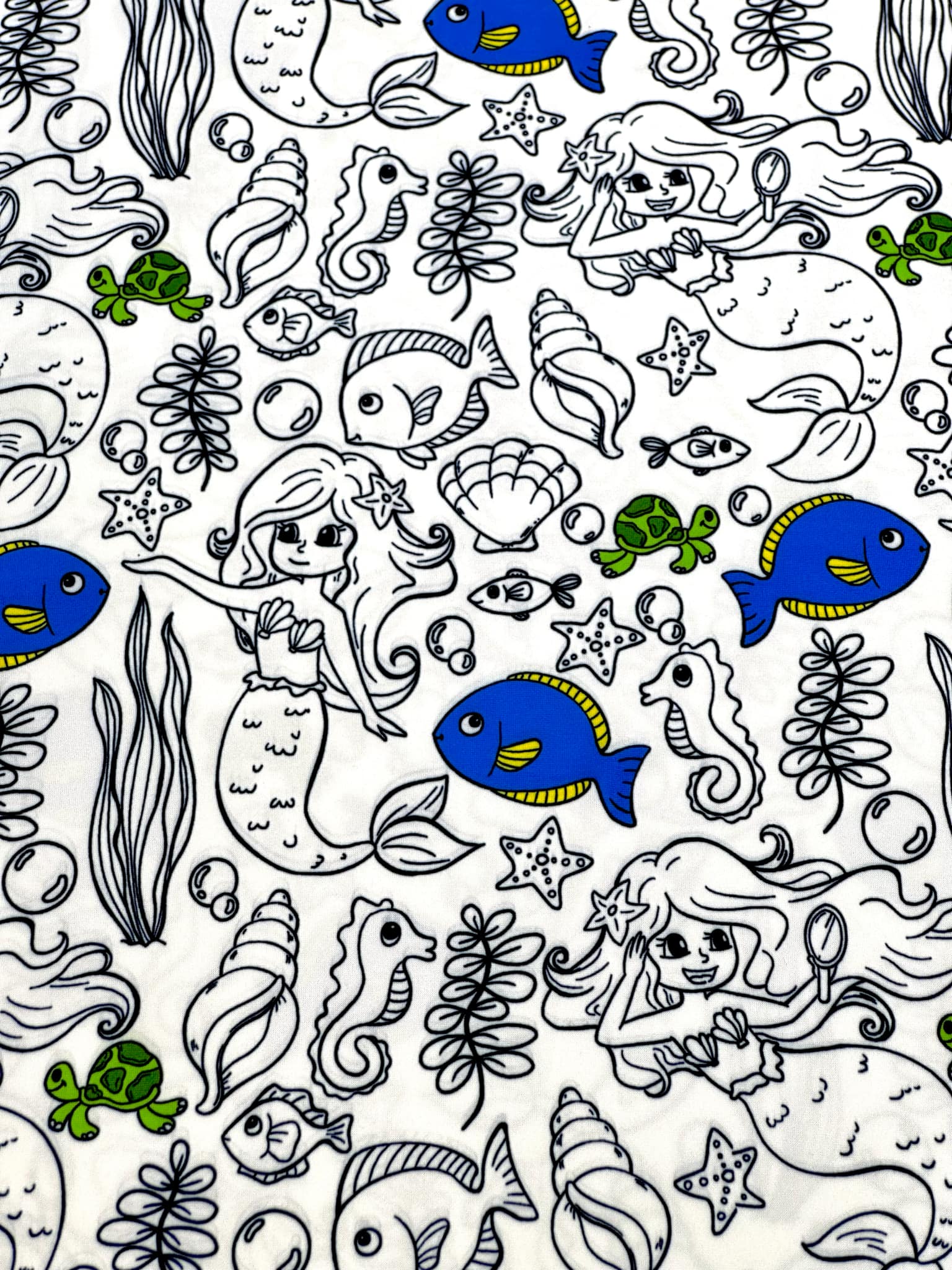 (DBP) MERMAID COLORING FABRIC