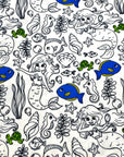 (DBP) MERMAID COLORING FABRIC