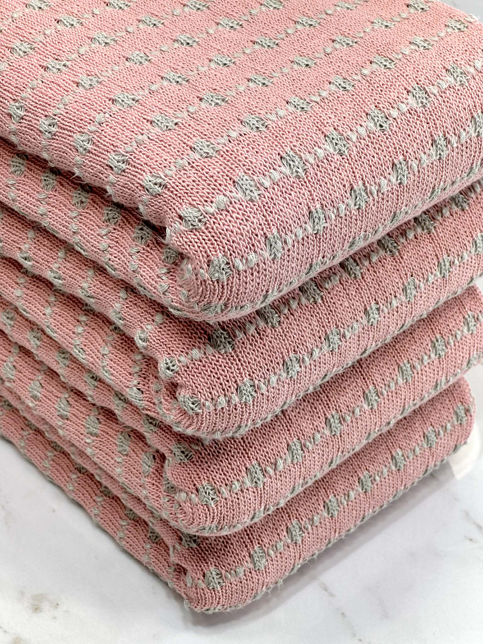 (HACCI) SAGE STRIPES ON ROSE