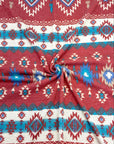 (BELLA RIB) WESTERN PRINT ON RUST