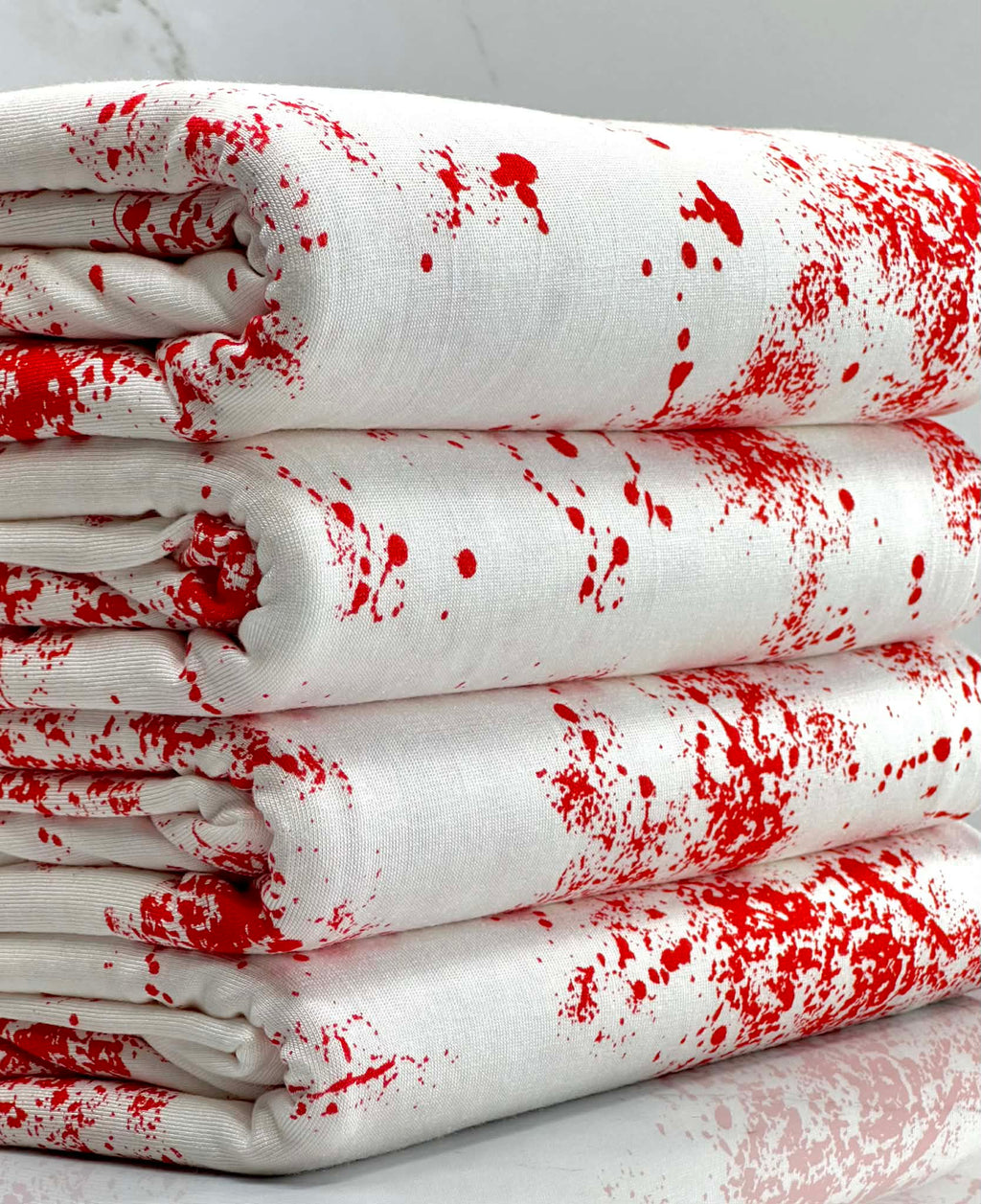 (RAYON MODAL) RED ACID ON OFF WHITE