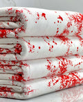 (RAYON MODAL) RED ACID ON OFF WHITE