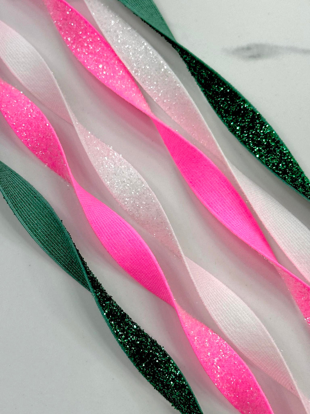 (TRIM) 3/8 ELASTIC EMERALD GREEN SHIMMER