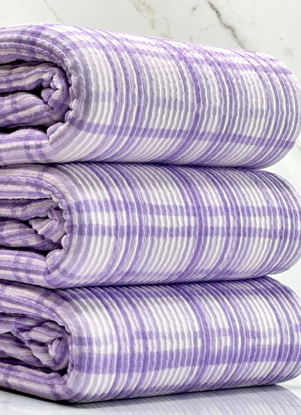 (URBAN RIB) LAVENDER PLAID ON LILAC