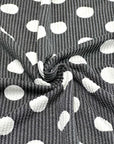 (URBAN RIB) WHITE POLKA DOTS ON CHARCOAL