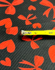 (4X2 YUMMY RIB) RED HEARTS AND BOWS ON BLACK