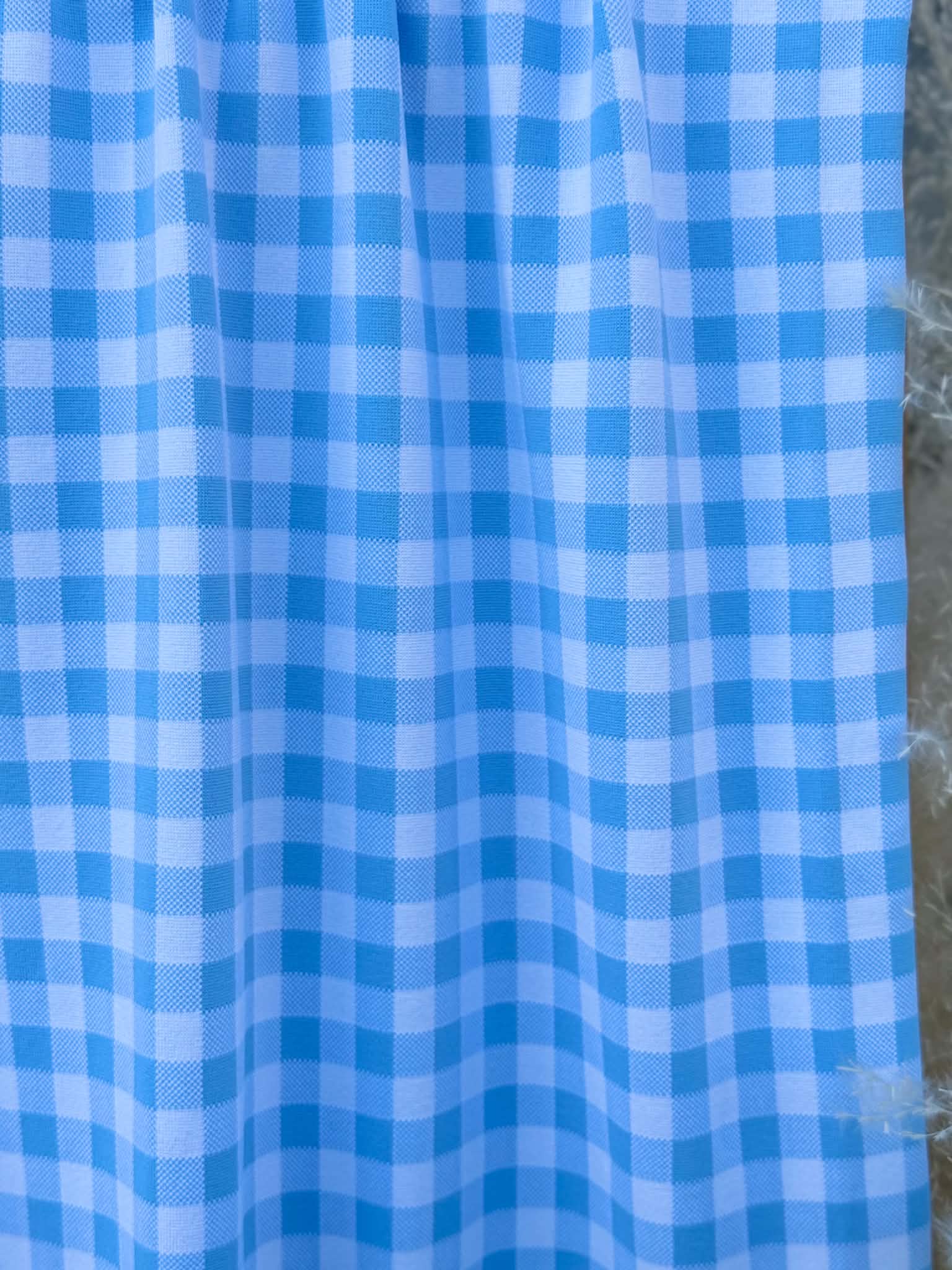 (SWIM) BLUE AND OFF WHITE GINGHAM