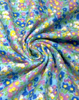 (FLANNEL COTTON) FLORAL PATTERN ON BLUE