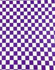 (YUMMY RIB) PURPLE AND OFF WHITE CHECKERED