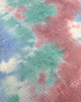 (SWISS DOT) BLUE, PINK AND AQUA TIE DYE
