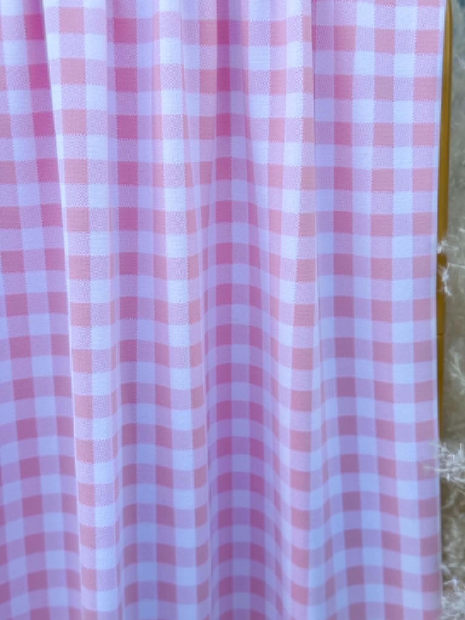 (SWIM) PINK AND OFF WHITE GINGHAM