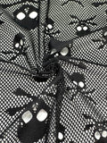 (JERSEY) SMALL AND MEDIUM BLACK SKULLS ON BLACK