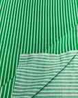 (WOVEN) THIN OFF WHITE STRIPES ON GREEN