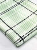 (4X2 YUMMY RIB) LIGHT SAGE AND BLACK PLAID