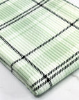 (4X2 YUMMY RIB) LIGHT SAGE AND BLACK PLAID