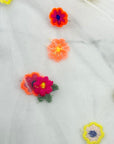 (MESH) COLORFUL EMBROIDERED FLOWERS