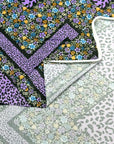 (ITY) BLACK LEOPARD AND TINY FLOWER PATTERN ON PURPLE