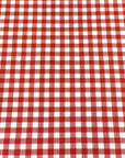 (4X2 RIB) RED AND OFF WHITE GINGHAM