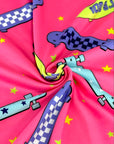 (DBP) SKATEBOARDS AND STARS ON PINK