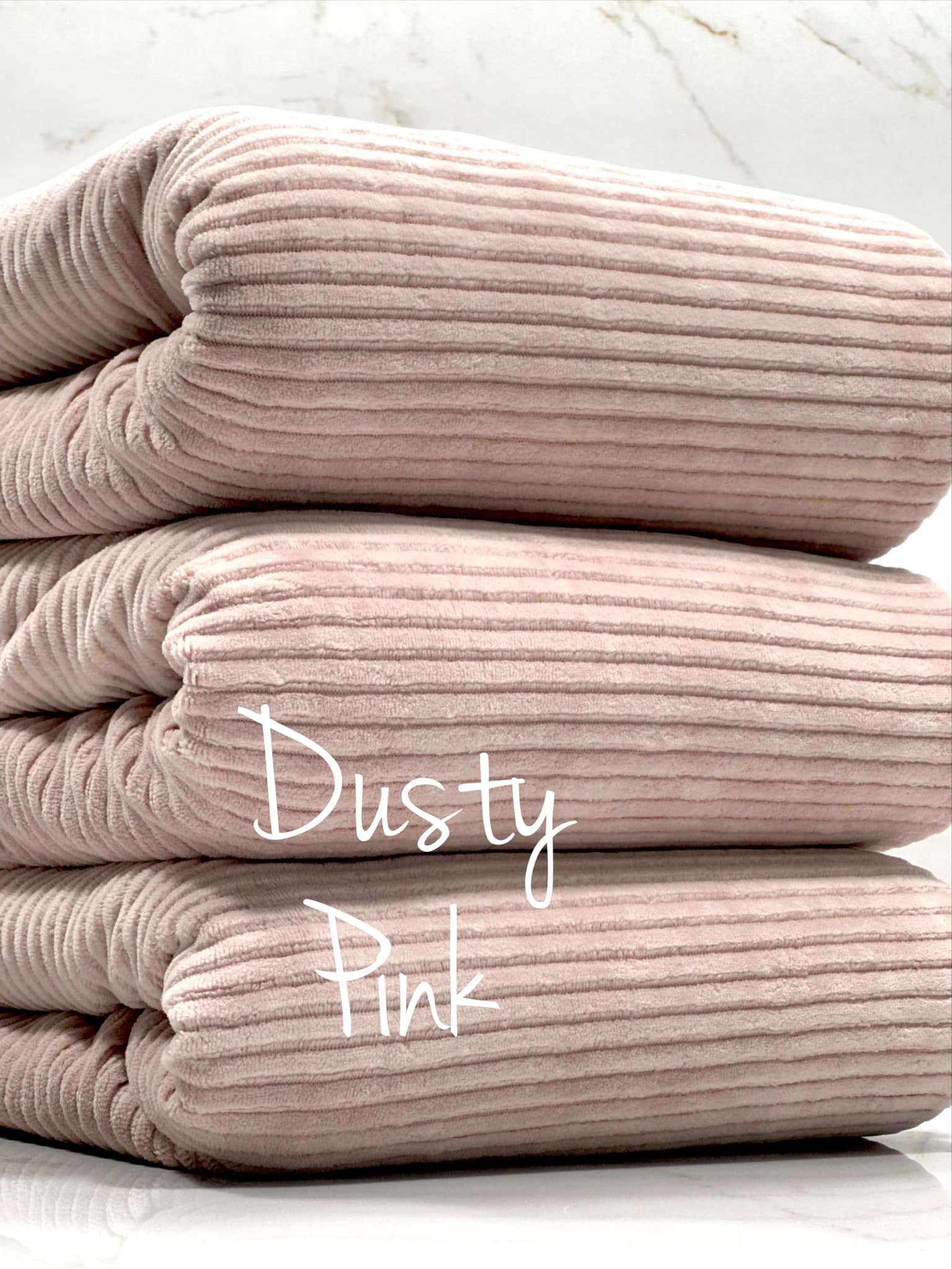 (VELVET RIB) DUSTY PINK