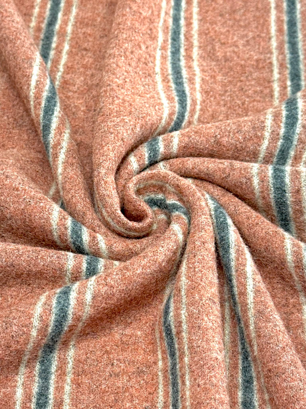 (BRUSHED SWEATER KNIT) BLACK AND TAN STRIPES ON VINTAGE RUST(4)