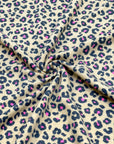 (FRENCH TERRY) PINK CHEETAH ON LIGHT BROWN