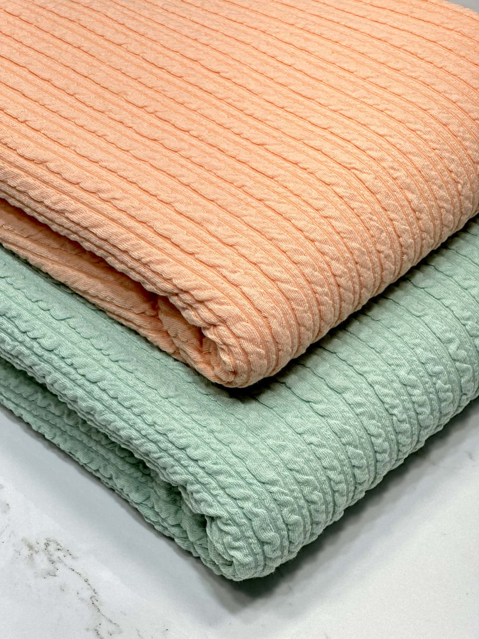 (GOLDEN RIB KNIT) PEACH