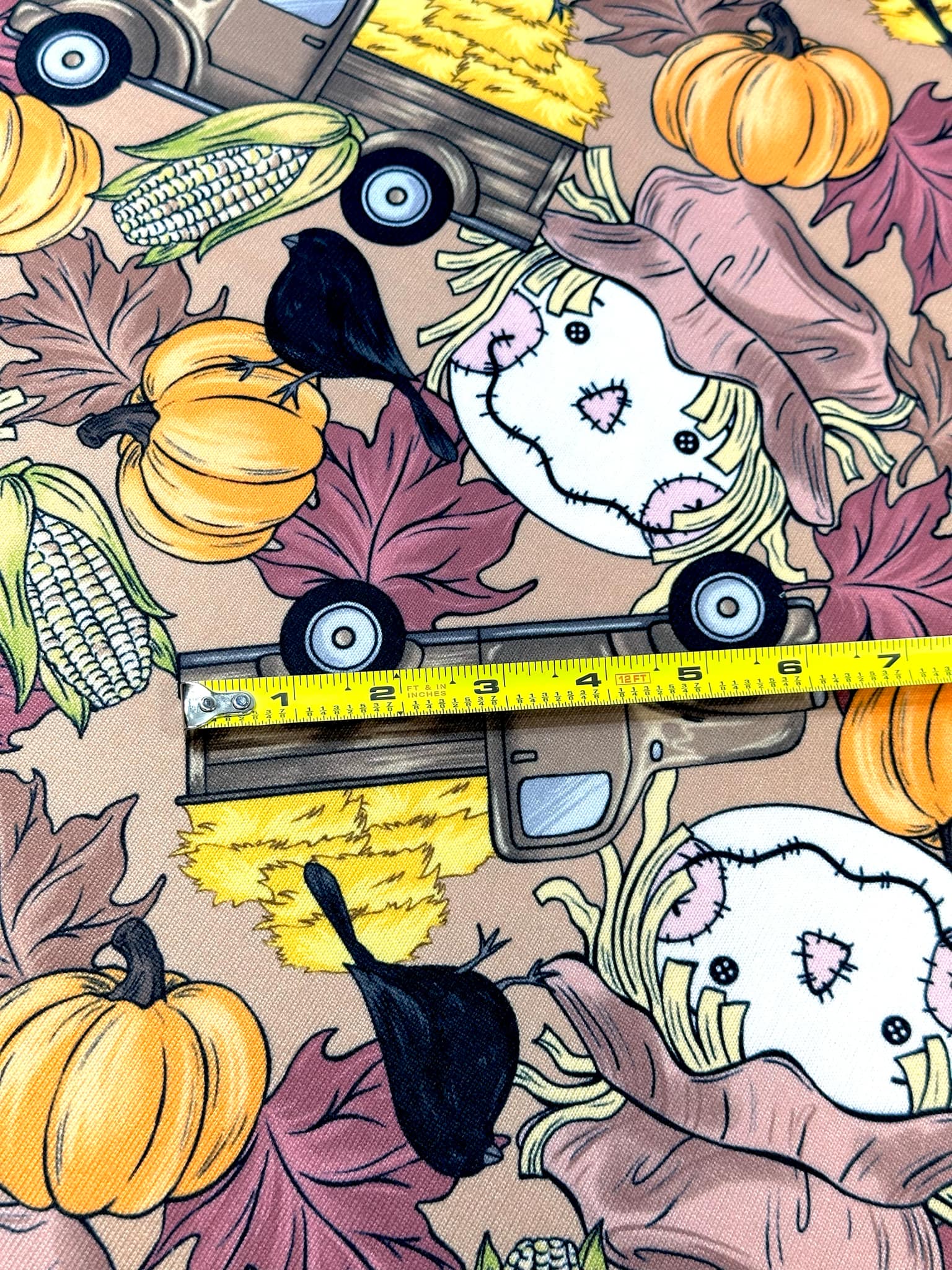 (SWEATER KNIT/OAKLEY) BIG HAY TRUCKS, SCARECROWS & BLACK CROWS ON COFFEE (3)