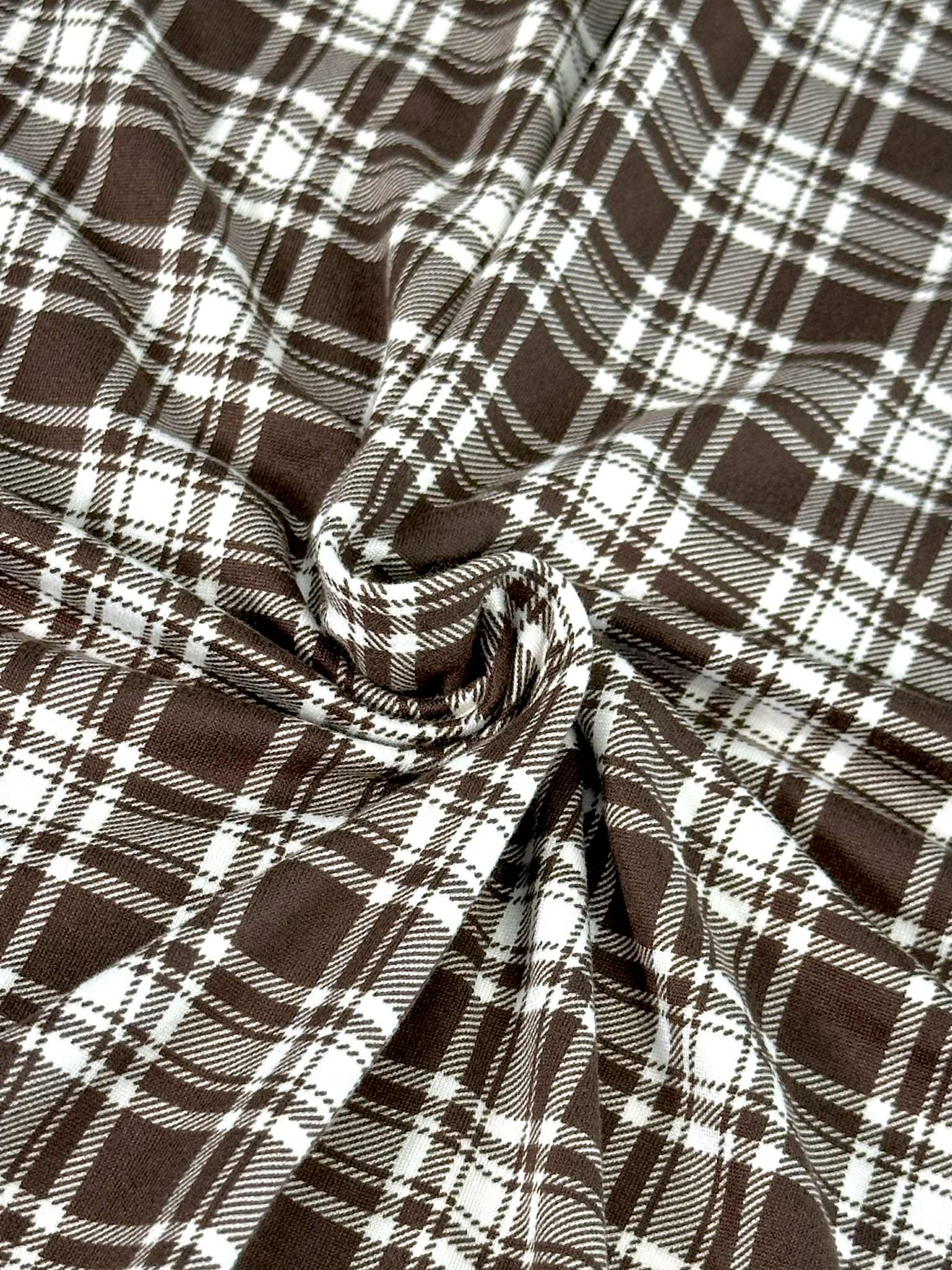 (DBP) BROWN AND OFF WHITE PLAID
