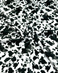 (4X2 YUMMY RIB) SMALL BLACK COW FUR PRINT ON OFF WHITE