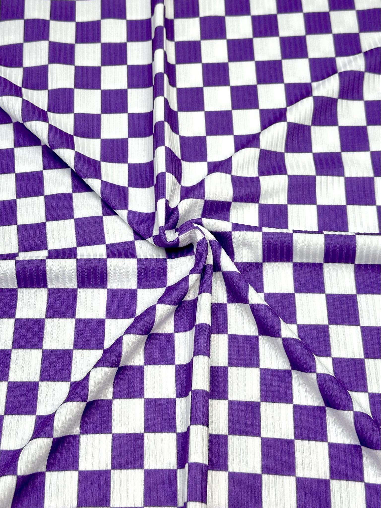 (YUMMY RIB) PURPLE AND OFF WHITE CHECKERED (1)