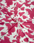 (RAYON MODAL) FUSCHIA COW PRINT