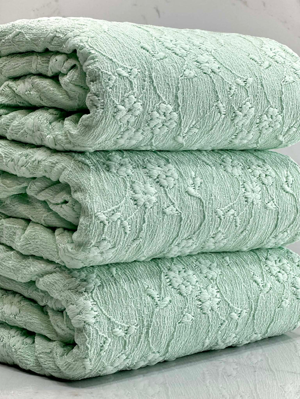 (LACE) LIGHT MINT AMOR FLORAL