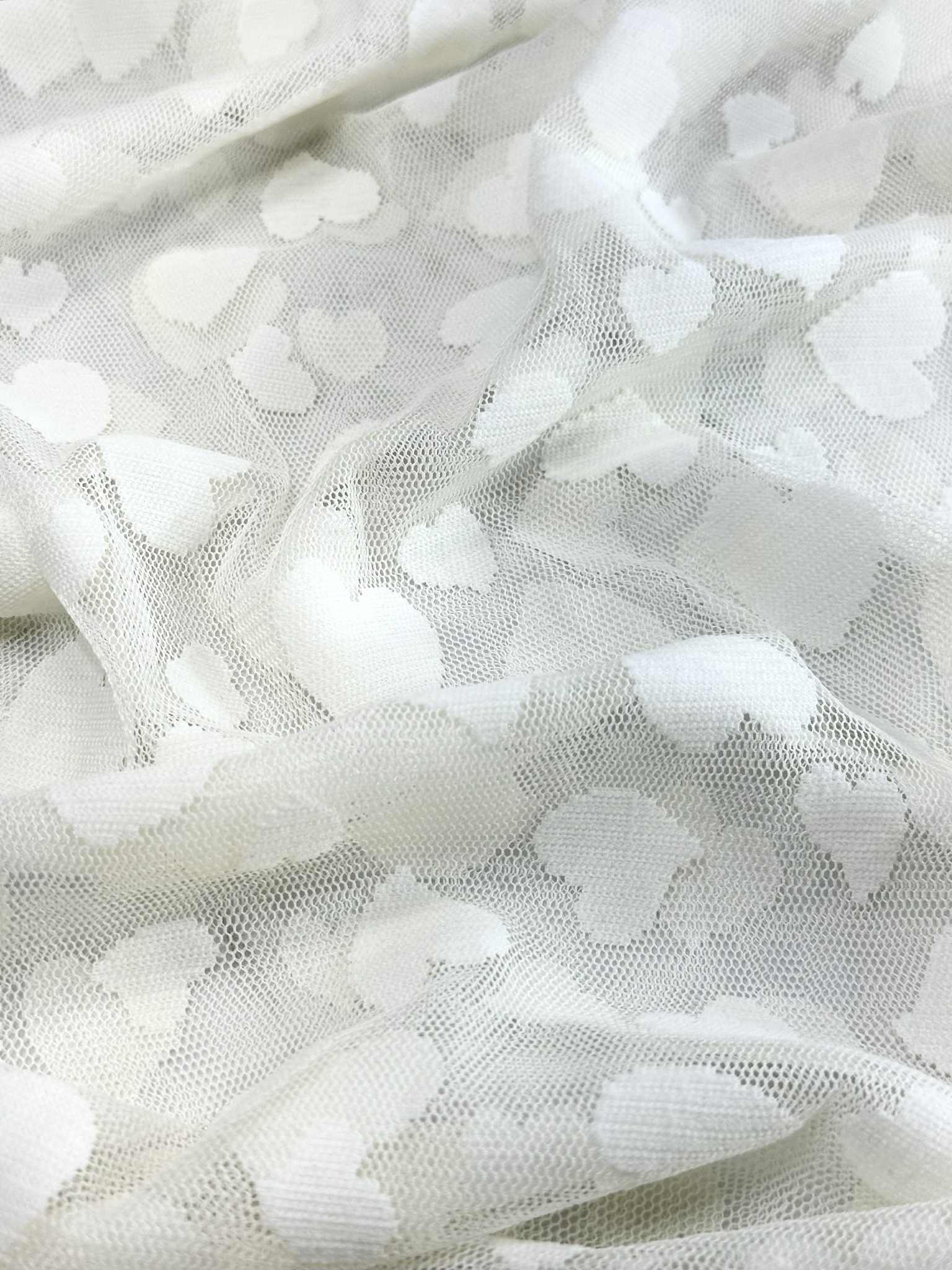 (MESH) IVORY HEARTS