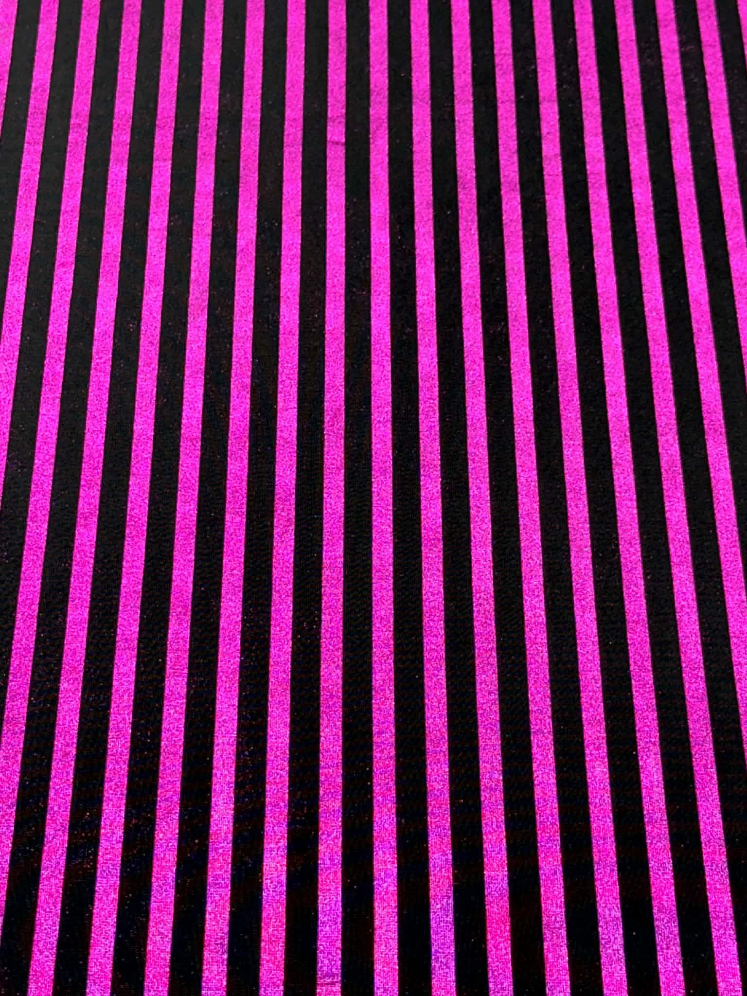 (ITY) FOIL MAGENTA STRIPES ON BLACK