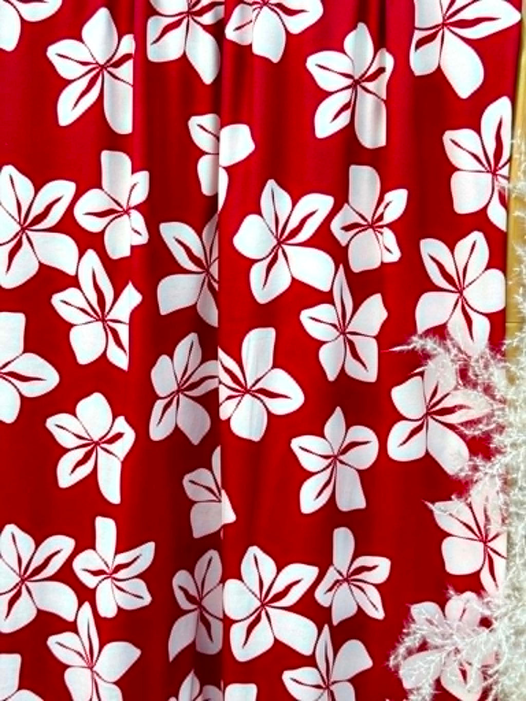 (DBP) TROPICAL FLORAL PRINT ON RED