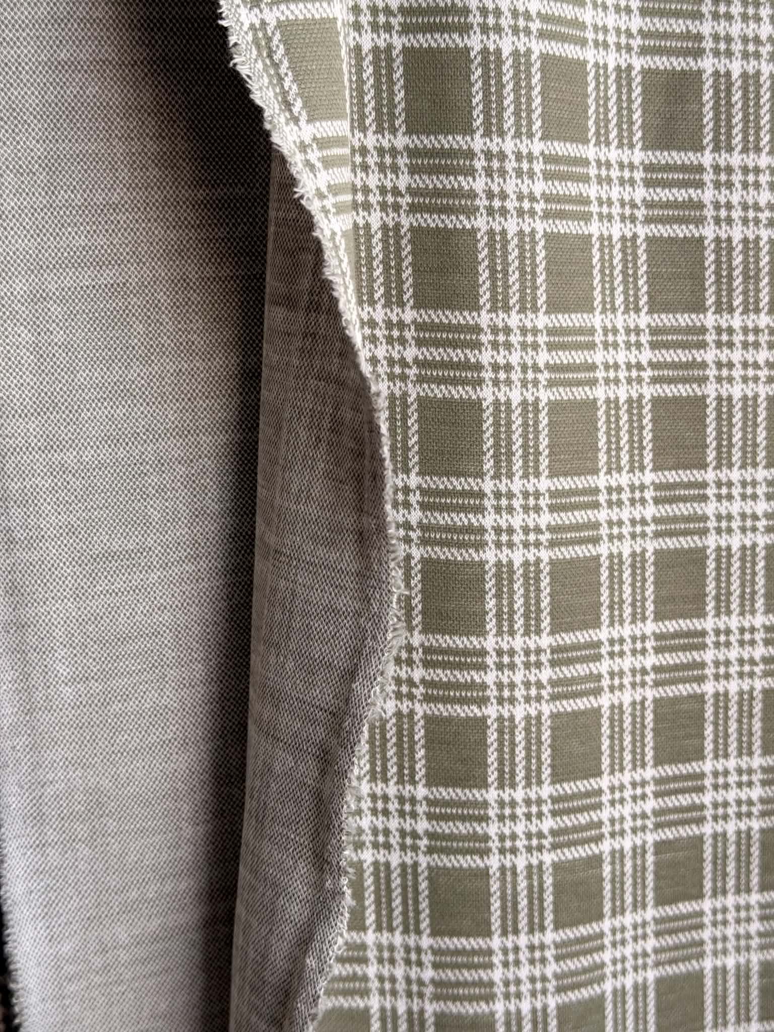 (DOUBLE KNIT) EVERGREEN PLAID