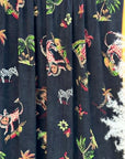 (KNIT) SAFARI PRINT ON BLACK