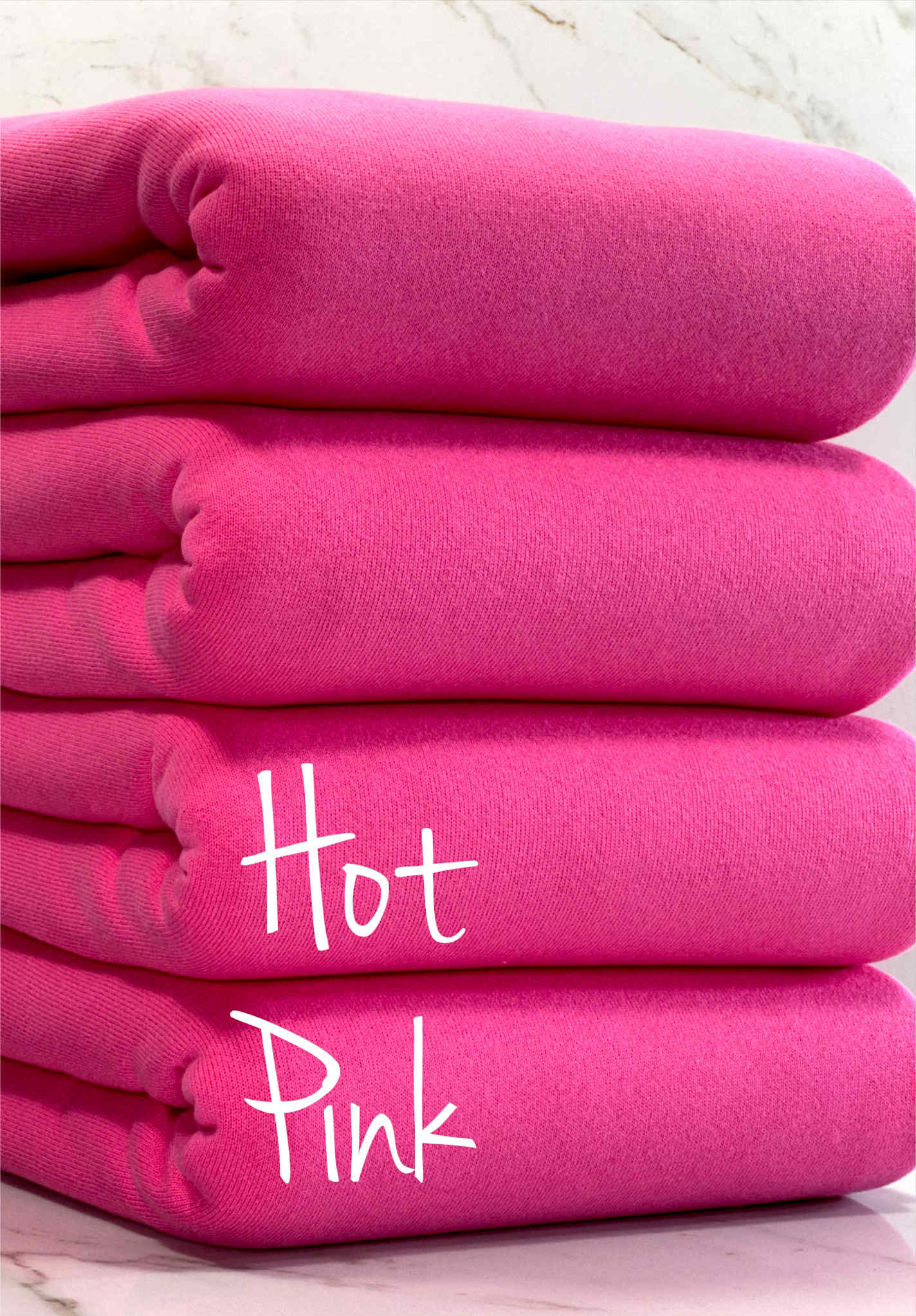(FRENCH TERRY FLEECE) HOT PINK