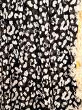 (WOVEN) SKULL AND LEOPARD PATTERN ON BLACK