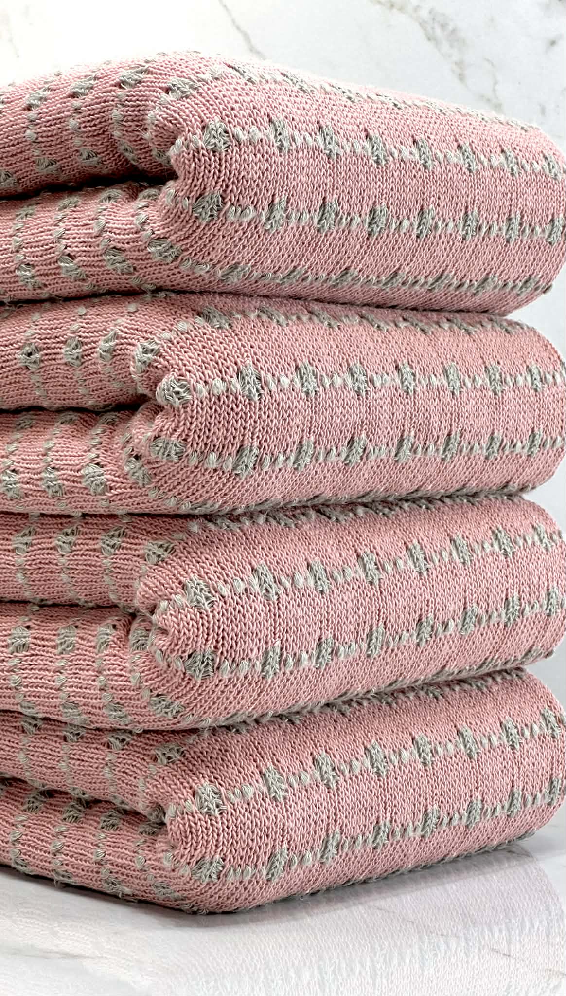 (HACCI) SAGE STRIPES ON ROSE