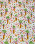 (DBP) CARROTS WITH BOWS AND TINY FLOWERS ON SOFT PINK