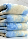 (BRUSHED SWEATER KNIT) BLUE AND TAN TIE DYE(2)