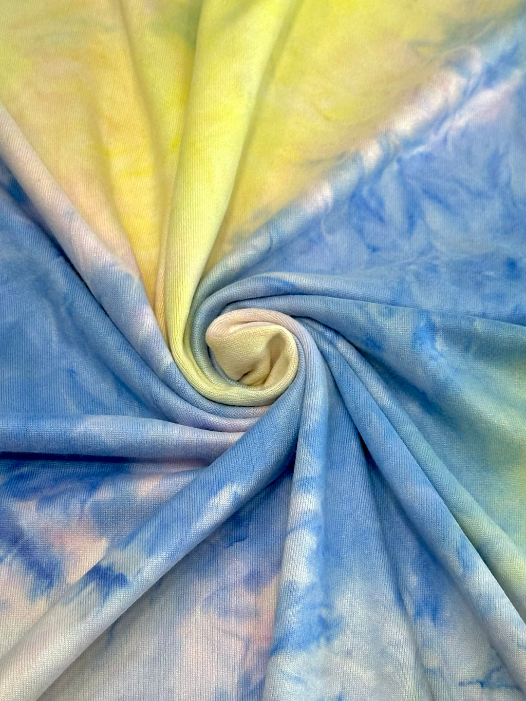 (DBP) YELLOW, BLUE AND SOFT PINK TIE DYE