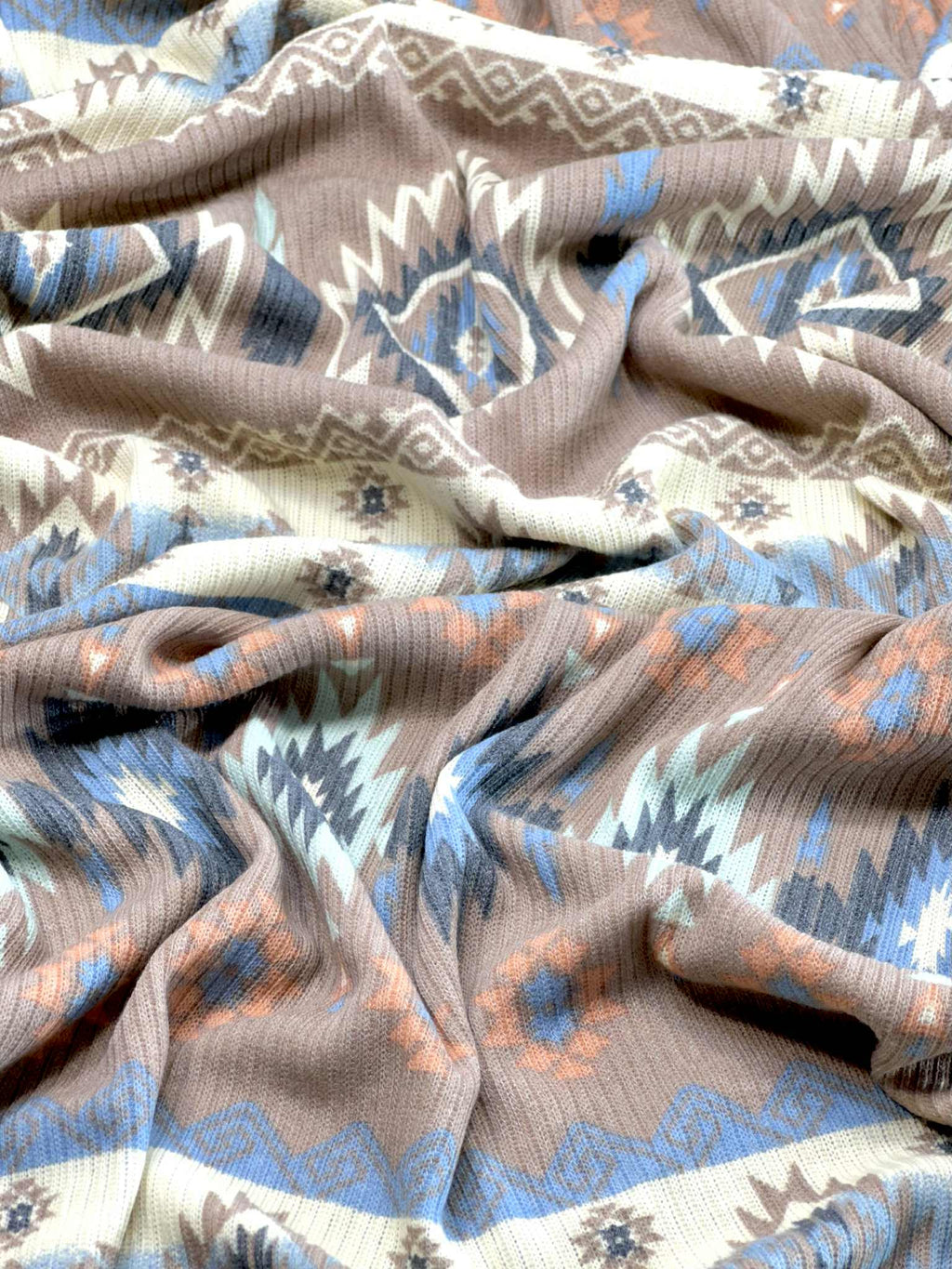 (BELLA RIB) WESTERN PRINT ON BROWN