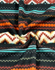 (SWEATER KNIT) ZIGZAG PATTERN ON BLACK