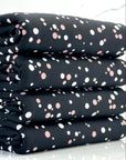 (DBP) PINK AND WHITE POLKA DOTS ON BLACK