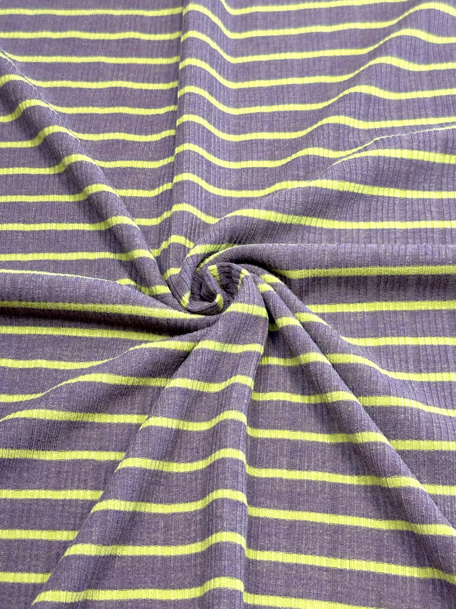 (RIB) CITRUS STRIPES ON VINTAGE PURPLE